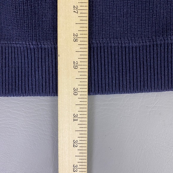 Eddie Bauer Sweater Mens XL Tall Blue Ribbed Knit Pullover Crew Neck 100% Cotton - Picture 8 of 9